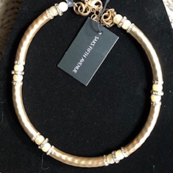 *HOST PICK* Matte Gold Bar and Pearl Necklace *NEW* - Picture 2 of 3